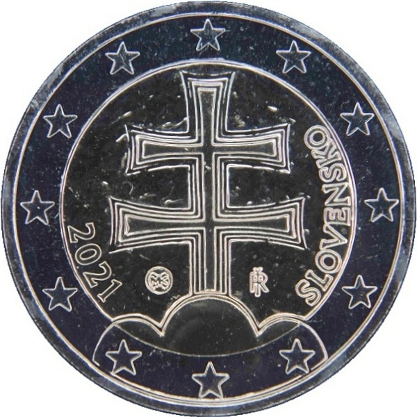 Словакия 2 Евро (2021) KM#