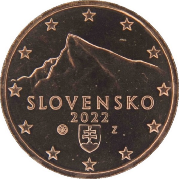 Словакия 1 Евро цент (2022) KM#