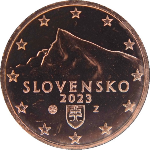 Словакия 1 Евро цент (2023) KM#