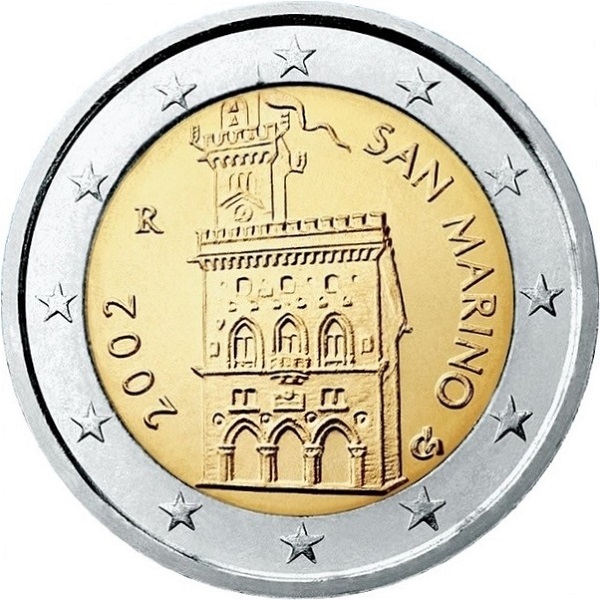 San Marino 2 Euro (2002) KM#