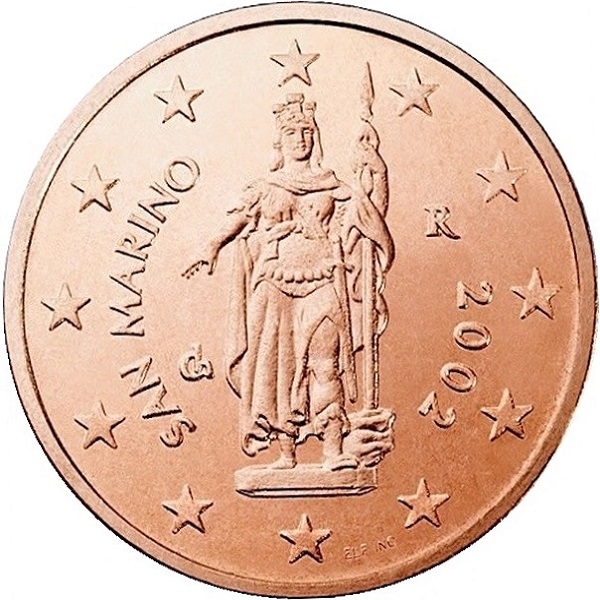 San Marino 2 Euro cent (2002) KM#