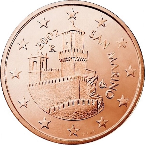 San Marino 5 Euro cent (2002) KM#