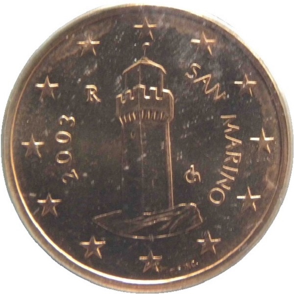 Сан-Марино 1 Евро цент (2003) KM#