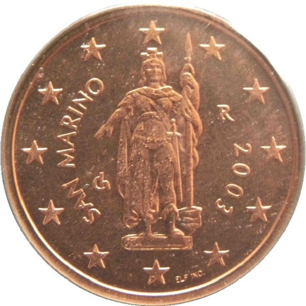 Сан-Марино 2 Евро цент (2003) KM#