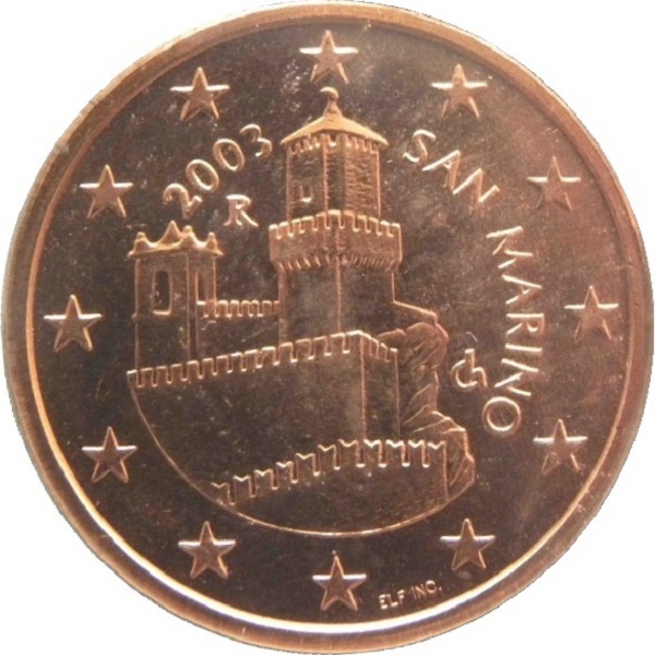 Сан-Марино 5 Евро цент (2003) KM#