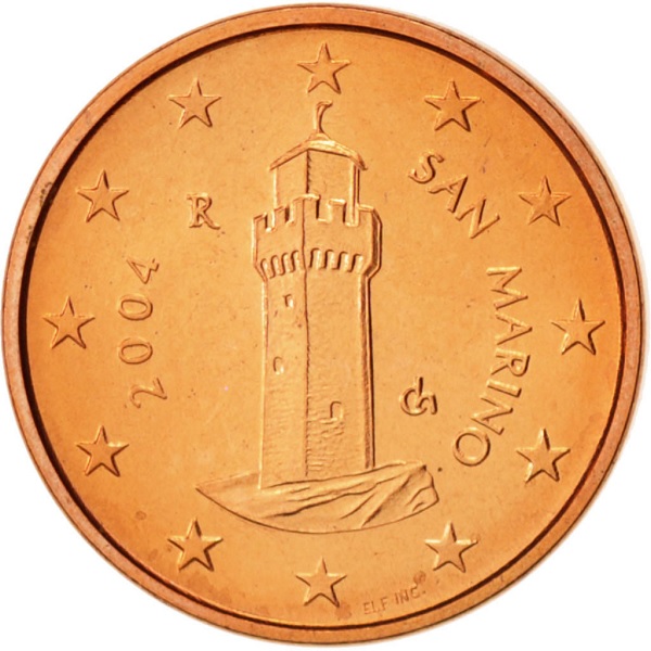San Marino 1 Euro cent (2004) KM#