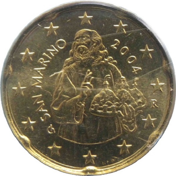 San Marino 20 Euro cent (2004) KM#