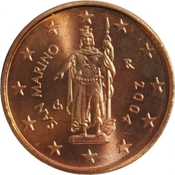 San Marino 2 Euro cent (2004) KM#