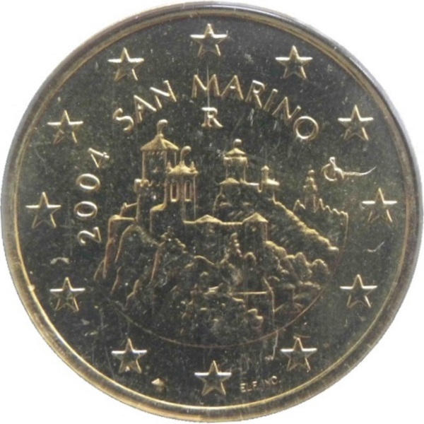 Сан-Марино 50 Евро цент (2004) KM#