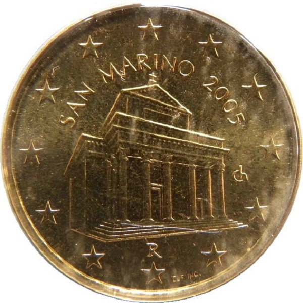 Сан-Марино 10 Евро цент (2005) KM#