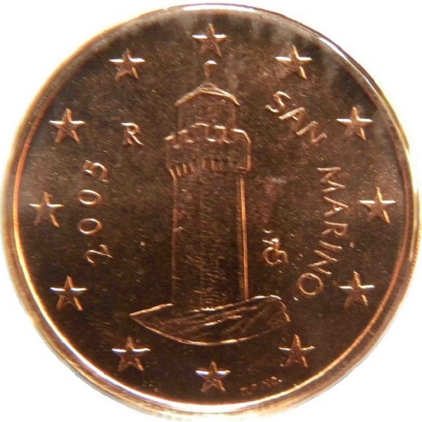 Сан-Марино 1 Евро цент (2005) KM#