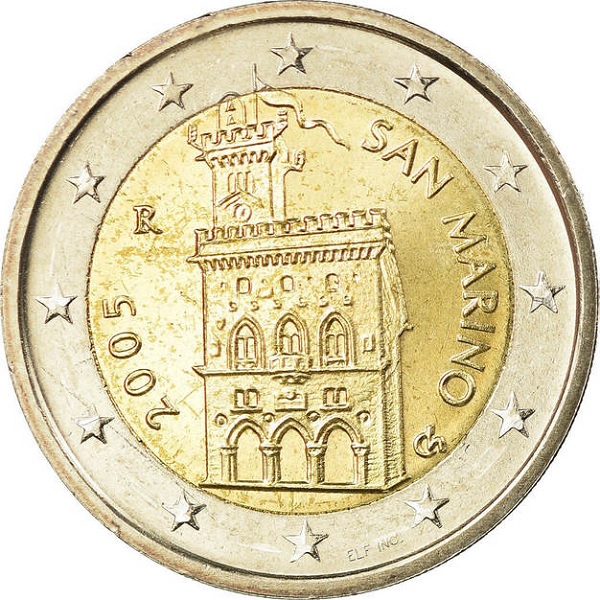 Сан-Марино 2 Евро (2005) KM#