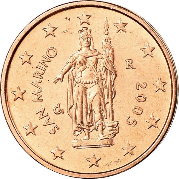 Сан-Марино 2 Евро цент (2005) KM#