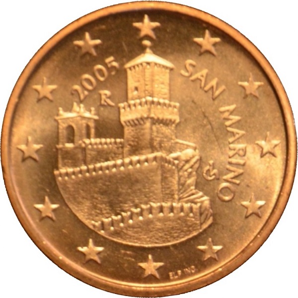 Сан-Марино 5 Евро цент (2005) KM#