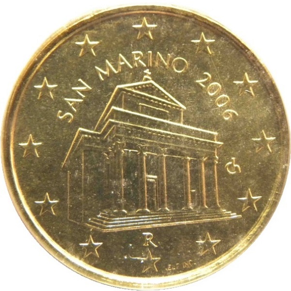 Сан-Марино 10 Евро цент (2006) KM#