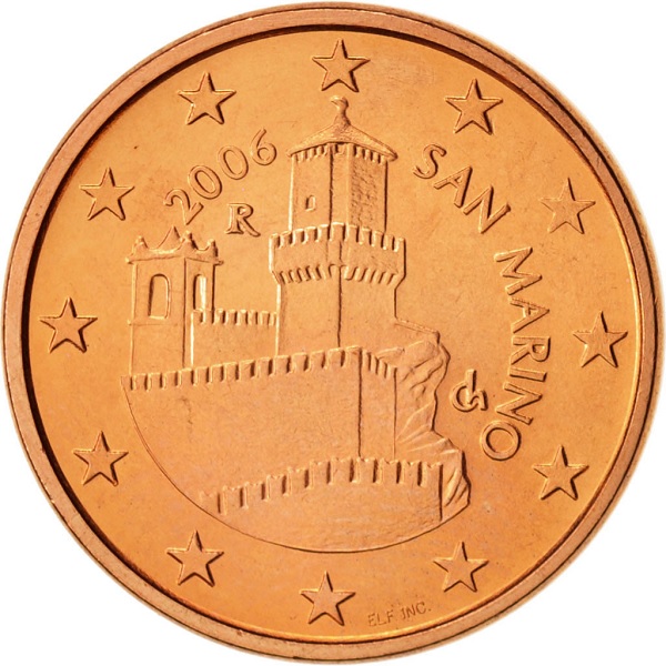 Сан-Марино 5 Евро цент (2006) KM#