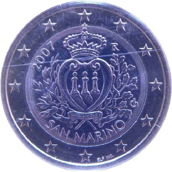 Сан-Марино 1 Евро (2007) KM#