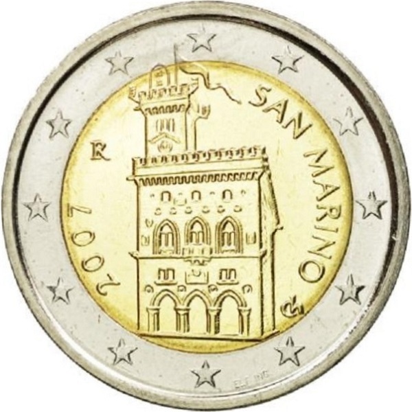Сан-Марино 2 Евро (2007) KM#