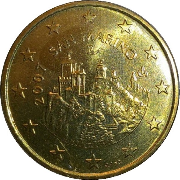 Сан-Марино 50 Евро цент (2007) KM#