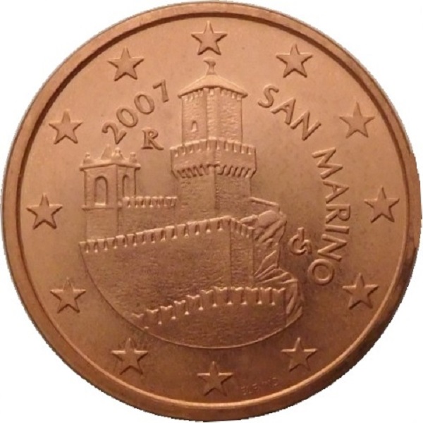Сан-Марино 5 Евро цент (2007) KM#