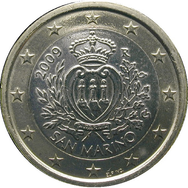 San Marino 1 Euro (2009) KM#