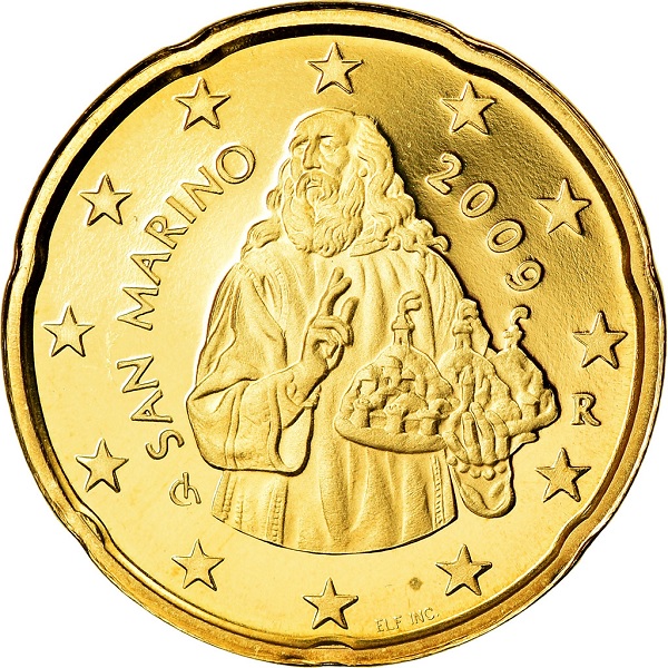 San Marino 20 Euro cent (2009) KM#