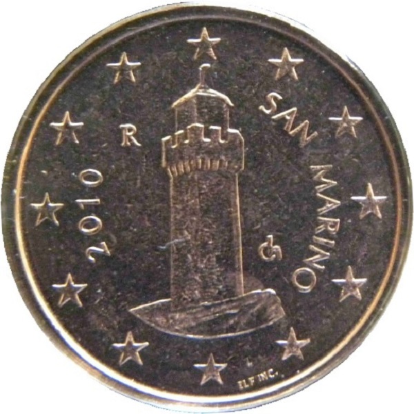 San Marino 1 Euro cent (2010) KM#