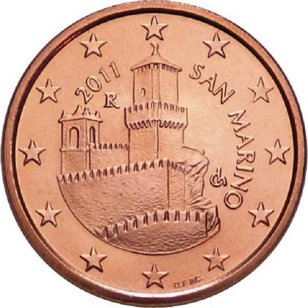 Сан-Марино 5 Евро цент (2011) KM#