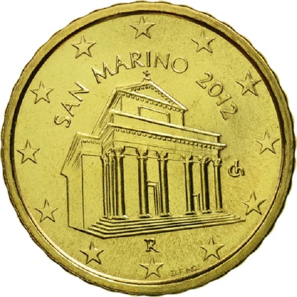 Сан-Марино 10 Евро цент (2012) KM#