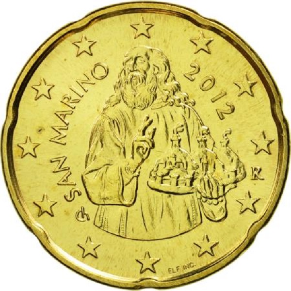 Сан-Марино 20 Евро цент (2012) KM#