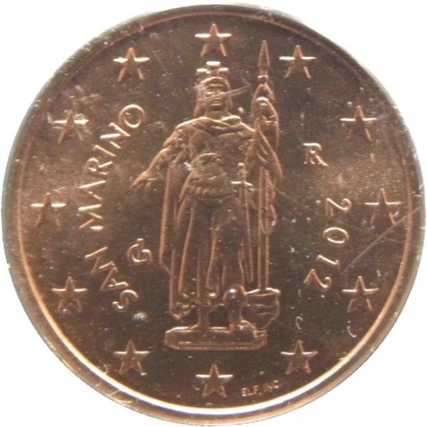 San Marino 2 Euro cent (2012) KM#