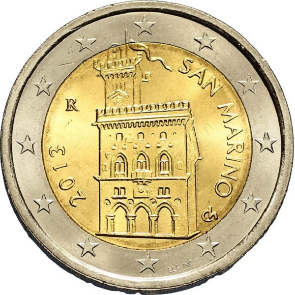 Сан-Марино 2 Евро (2013) KM#