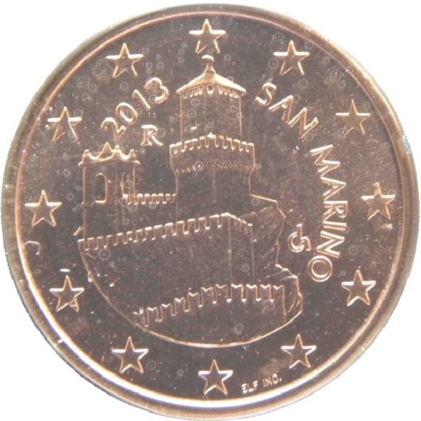 Сан-Марино 5 Евро цент (2013) KM#
