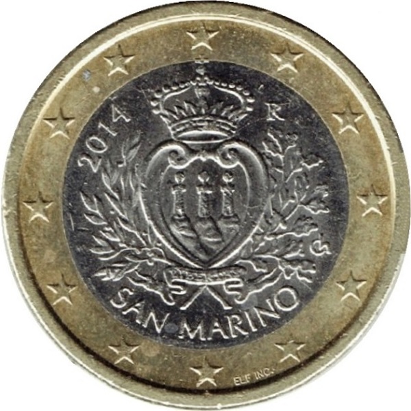 Сан-Марино 1 Евро (2014) KM#