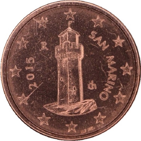 Сан-Марино 1 Евро цент (2015) KM#