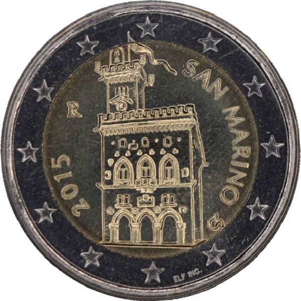 Сан-Марино 2 Евро (2015) KM#