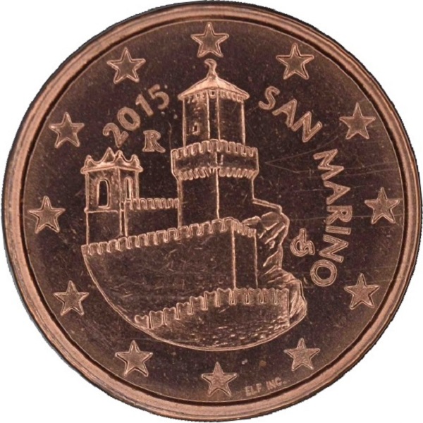 Сан-Марино 5 Евро цент (2015) KM#