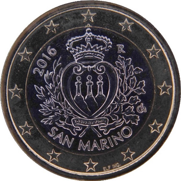 Сан-Марино 1 Евро (2016) KM#