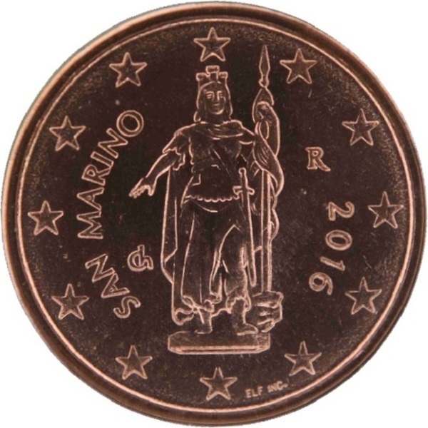 San Marino 2 Euro cent (2016) KM#