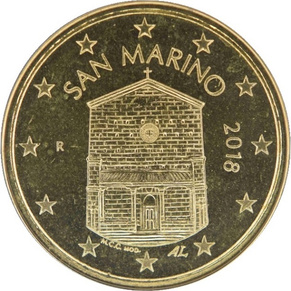 Сан-Марино 10 Евро цент (2018) KM#