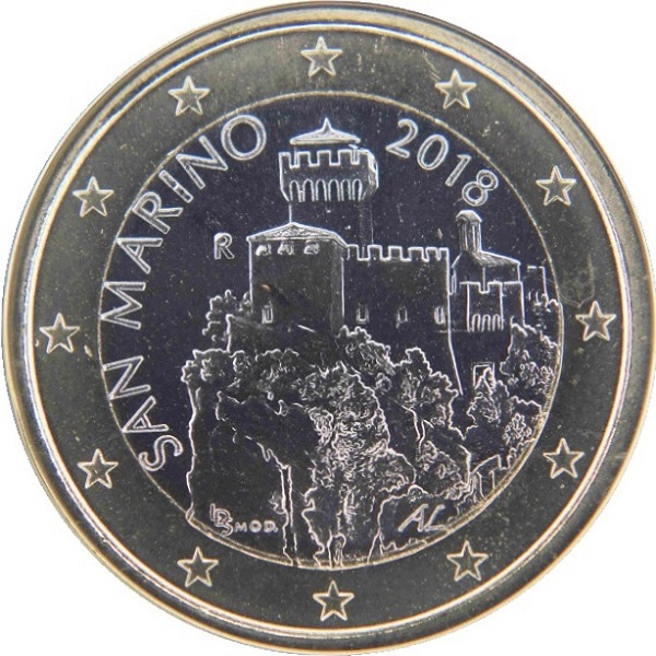 Сан-Марино 1 Евро (2018) KM#