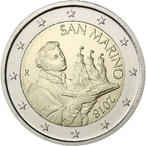 Сан-Марино 2 Евро (2018) KM#