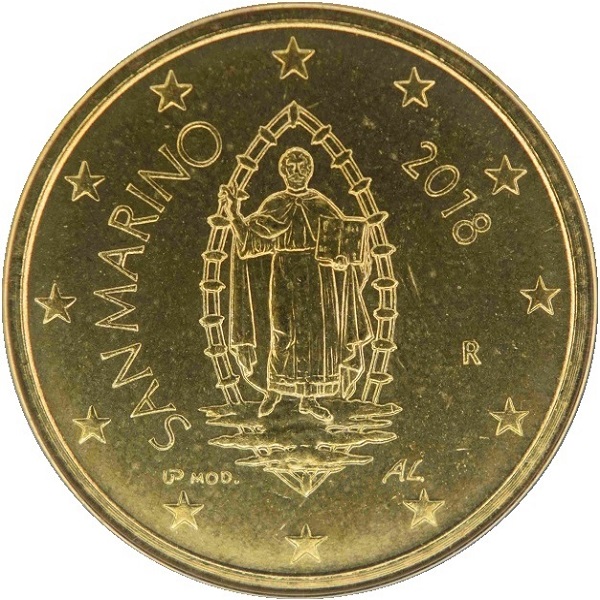 Сан-Марино 50 Евро цент (2018) KM#