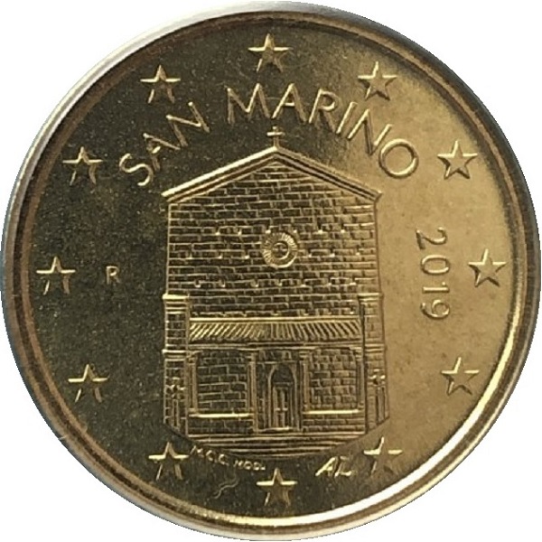 Сан-Марино 10 Евро цент (2019) KM#