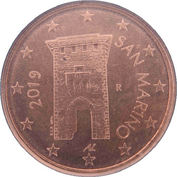 Сан-Марино 2 Евро цент (2019) KM#