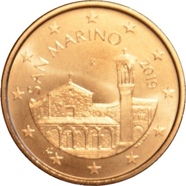 Сан-Марино 5 Евро цент (2019) KM#