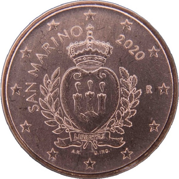 Сан-Марино 1 Евро цент (2020) KM#