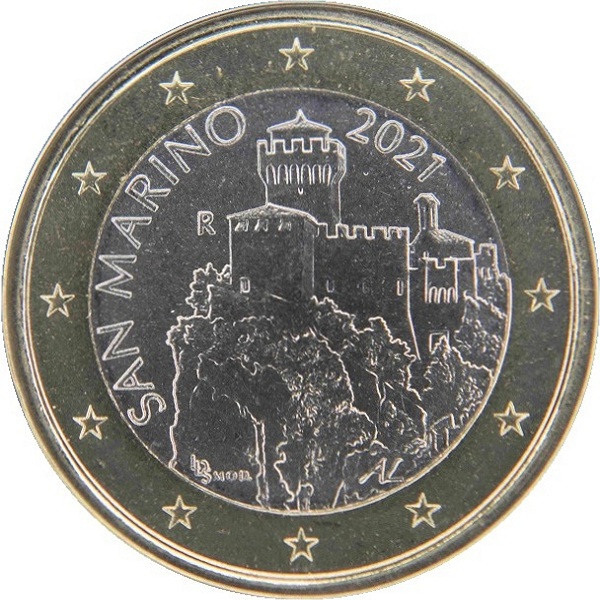 Сан-Марино 1 Евро (2021) KM#