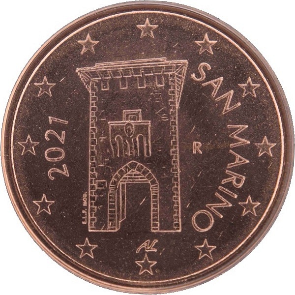 San Marino 2 Euro cent (2021) KM#