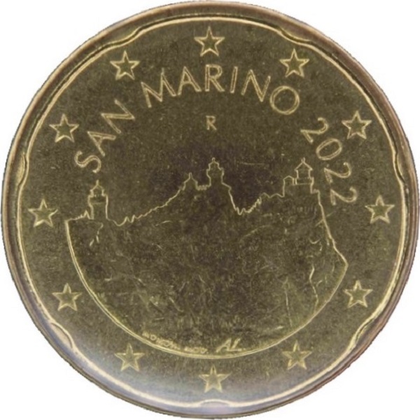 Сан-Марино 20 Евро цент (2022) KM#